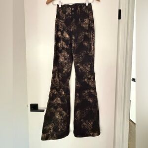 We The Free Black Pants with Gold Metallic Accent